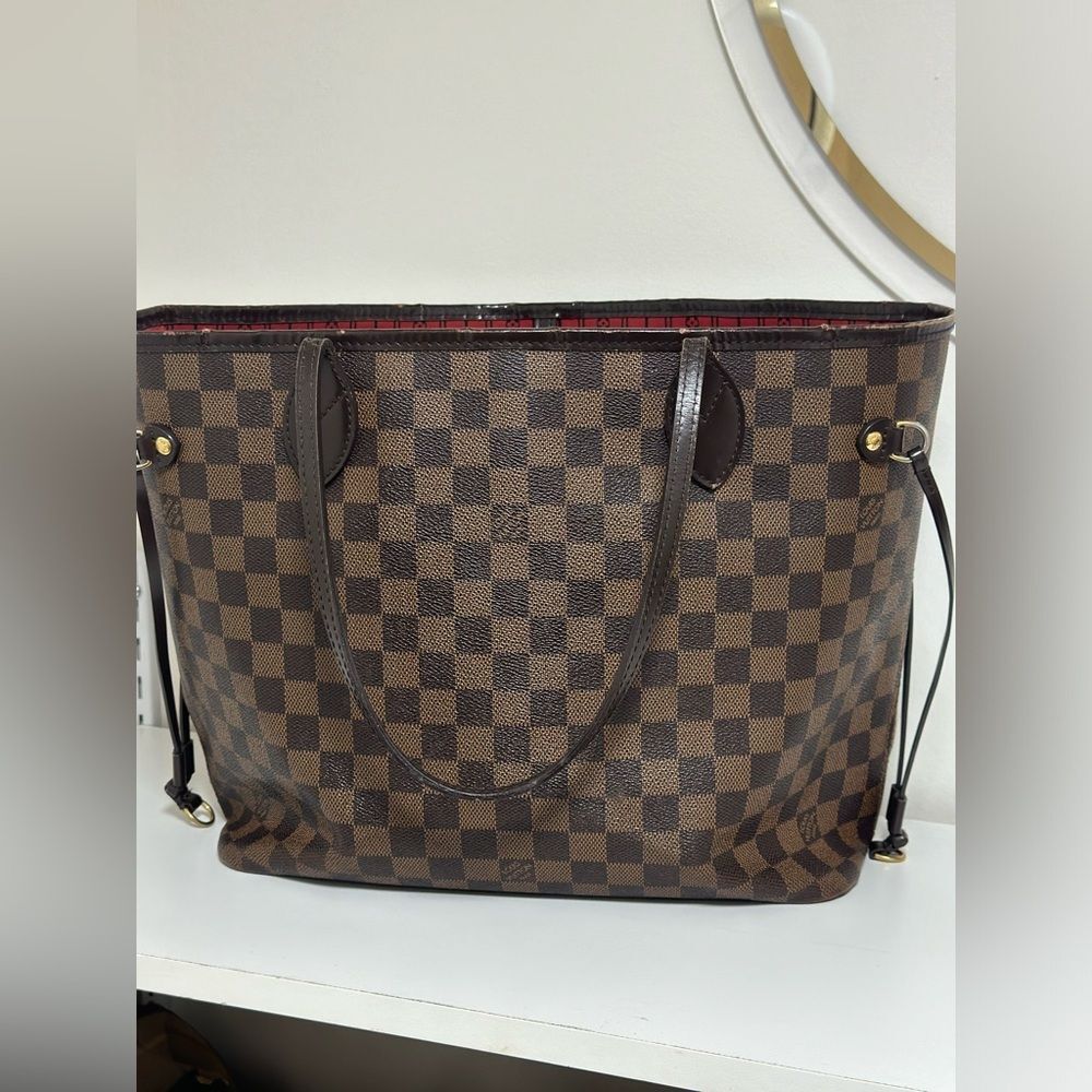 SOLDD LV neverfull MM damier ebene print 100% authentic.